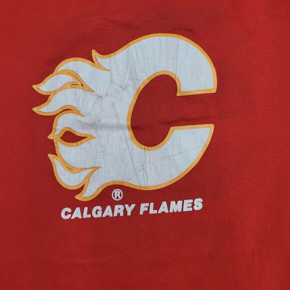 Vintage 90s Calgary Flames Shirt Womens Large 20x27 USA - Picture 12 of 13